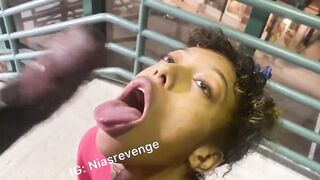 Blowjob in a Parking Garage (Security ALMOST CAUGHT US