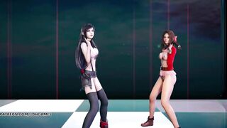 [MMD] Berry Good - Mellow Mellow Tifa Lockhart Aerith Naked Dance Final Fantasy 7 Remake FF7