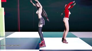 [MMD] Berry Good - Mellow Mellow Tifa Lockhart Aerith Naked Dance Final Fantasy 7 Remake FF7