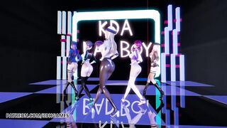 [MMD] RedVelvet - Bad Boy Nude Vers. Ahri Akali Kaisa Evelynn Seraphine KDA 3D Erotic Dance