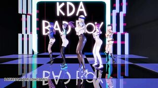 [MMD] RedVelvet - Bad Boy Nude Vers. Ahri Akali Kaisa Evelynn Seraphine KDA 3D Erotic Dance