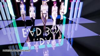 [MMD] RedVelvet - Bad Boy Nude Vers. Ahri Akali Kaisa Evelynn Seraphine KDA 3D Erotic Dance