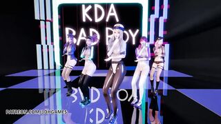 [MMD] RedVelvet - Bad Boy Nude Vers. Ahri Akali Kaisa Evelynn Seraphine KDA 3D Erotic Dance