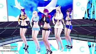 [MMD] BlackPink - Icecream KDA Ahri Akali Kaisa Seraphine Sexy Kpop Dance