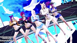 [MMD] BlackPink - Icecream KDA Ahri Akali Kaisa Seraphine Sexy Kpop Dance