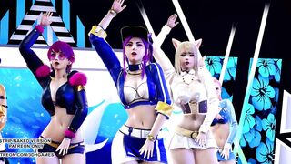 [MMD] BlackPink - Icecream KDA Ahri Akali Kaisa Seraphine Sexy Kpop Dance