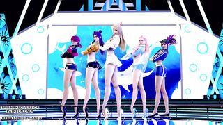 [MMD] BlackPink - Icecream KDA Ahri Akali Kaisa Seraphine Sexy Kpop Dance