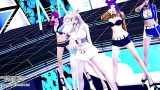 [MMD] BlackPink - Icecream KDA Ahri Akali Kaisa Seraphine Sexy Kpop Dance