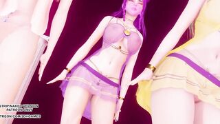 [MMD] MajorLazer - Sua Cara Ahri Kaisa Seraphine KDA Sexy Hot Dance League of Legends Hentai