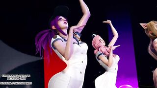 [MMD] ITZY - WANNABE Sexy Kpop Dance KDA Ahri Akali Kaisa Seraphine Evelynn