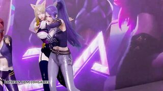 [MMD] Black Pink - how you like that Striptease Ahri Akali Evelynn Kaisa 3D Erotic Dance