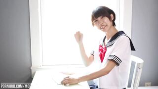 Japanese Schoolgirl Miko Kurozuki Gets Anal Lesson from Teacher (Preview)