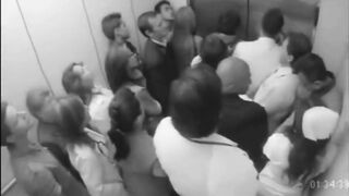 Doctor Groping Nurse In Elevator Full Of People