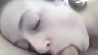 Cute Babe Sucks and Swallows