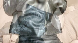 Cum onto Leather Jacket & Skirt