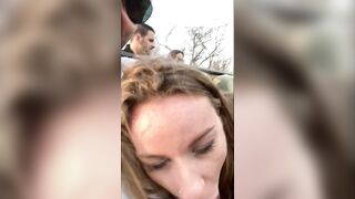 PUBLIC BLOWJOB IN SAFARI-I suck his cock,he cum and i swallow all his sperm