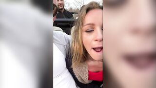 PUBLIC BLOWJOB IN SAFARI-I suck his cock,he cum and i swallow all his sperm