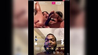 EBONY THOT PLAYS WITH HER TOYS ON RAPPER SWAG HOLLYWOOD INSTAGRAM LIVE