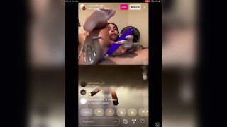 EBONY THOT PLAYS WITH HER TOYS ON RAPPER SWAG HOLLYWOOD INSTAGRAM LIVE