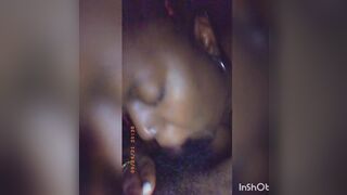 ebony slut sucking sloppy dick