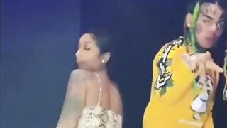 Thick Latina Thot grinds up on rapper and gets humped