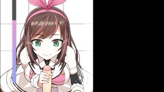 Kizuna AI Gets A Load On Her Face(uncensored)