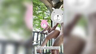 Xosecretsaraxo having sex on the balcony of her cabin