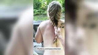 Xosecretsaraxo having sex on the balcony of her cabin