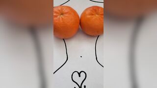 Squirt porn game, orange tits VS lubricant