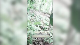 BIG ASS WIFE doggystyle in JUNGLE – Risky OUTDOOR SEX