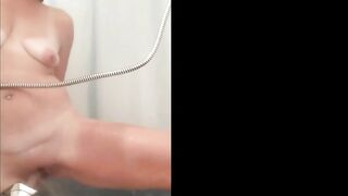 milf solo shower masturbation