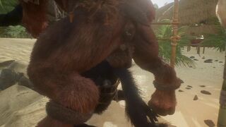 Minotaur Cums HUGE Load Inside Wolf Male (Gay Mating) | Wild Life Furry