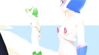 【MMD】Even at the northernmost tip-summer can be hot (just before out)【R-18】