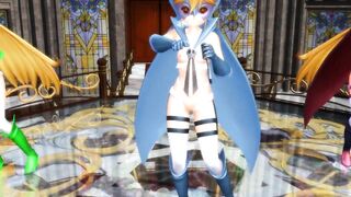 【MMD】Leopard-chans semi-nude (Ver2)【R-18】