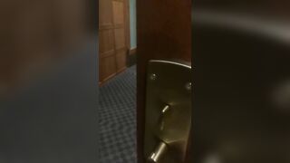 Barely legal twink jerking off in public toilets