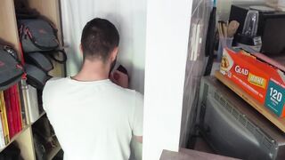 Sucking an Uncut Tradie at my Homemade Gloryhole