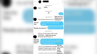 Real Tinder Virgin French (Texte + message)Girl got her pussy Destroyed