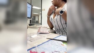 JusAgirl - I LOVE PLAYIN WITH MY TITS AT WORK