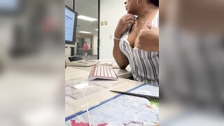 JusAgirl - I LOVE PLAYIN WITH MY TITS AT WORK