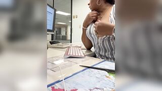 JusAgirl - I LOVE PLAYIN WITH MY TITS AT WORK