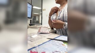 JusAgirl - I LOVE PLAYIN WITH MY TITS AT WORK