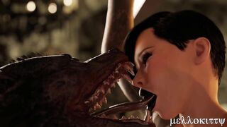 Beautiful Vamp Girl's First Monster Cock Experience - part 02