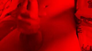 Masturbating under red light