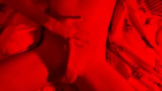 Masturbating under red light