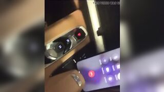 cheating bitch sucks bbc while on phone in car