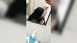 Sucking Raw Dick at a Party in the Bathroom Blowjob Instagram Thot