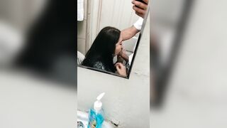 Sucking Raw Dick at a Party in the Bathroom Blowjob Instagram Thot