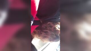 Getting head in car in public