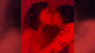 Hardcore lesbian sex in red light