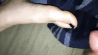 Toe Fucking Hot Wife & Cumming All Over Her Toes